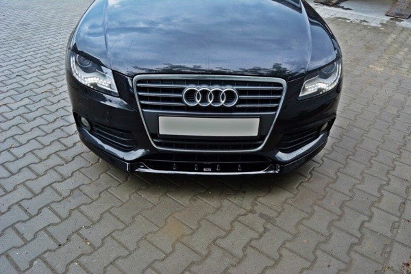 Maxton Front Splitter V.1 Audi A4 B8 - Gloss Black