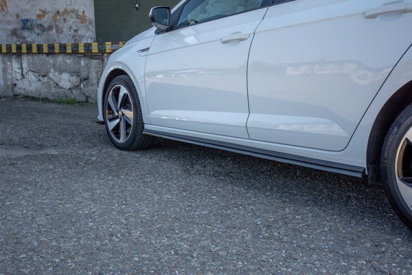 Maxton Side Skirts Diffusers VW Polo Mk6 Gti - Gloss Black
