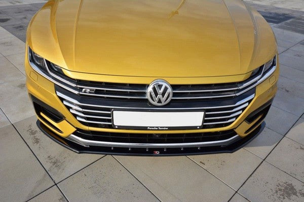Maxton Front Splitter V.3 VW Arteon - Gloss Black