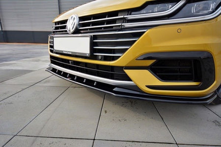 Maxton Front Splitter V.3 VW Arteon - Gloss Black