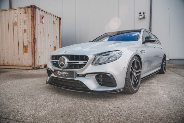 Maxton Front Splitter V.2 Mercedes-Benz E63 Amg Estate/Sedan S213/W213 - Gloss Black