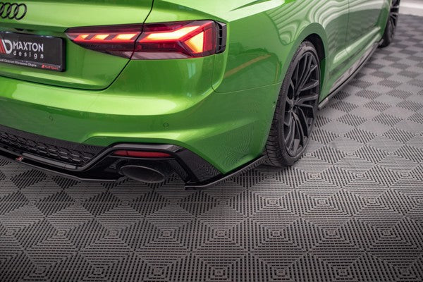 Maxton Rear Side Splitters Audi RS5 F5 Facelift - Gloss Black