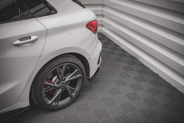 Maxton Rear Side Splitters V.1 Audi S3 Sportback 8Y - Gloss Black