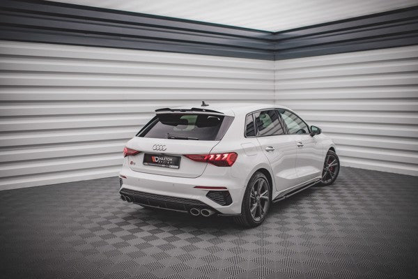 Maxton Rear Side Splitters V.1 Audi S3 Sportback 8Y - Gloss Black
