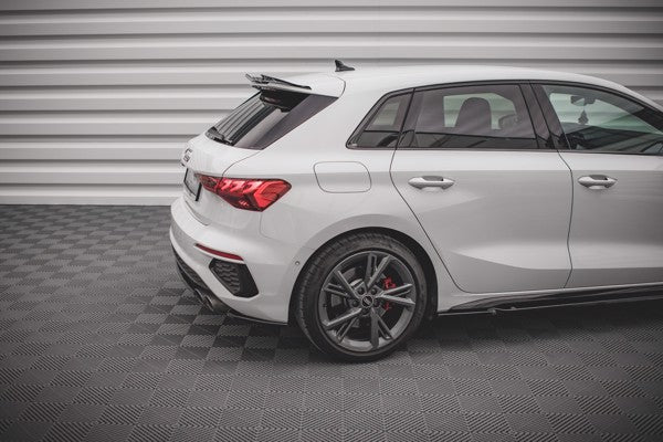 Maxton Rear Side Splitters V.1 Audi S3 Sportback 8Y - Gloss Black