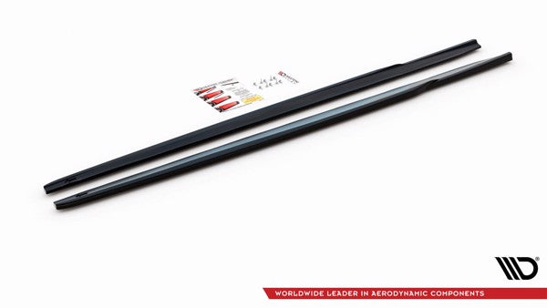 Maxton Side Skirts Diffusers V.1 BMW 2 Gran Coupe M-Pack / M235I F44 - Gloss Black