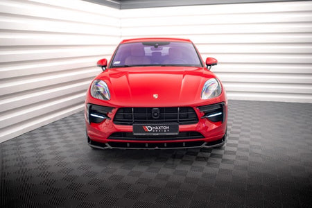 Maxton Front Splitter V.1 Porsche Macan Mk1 Facelift - Gloss Black