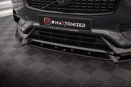 Maxton Front Splitter V.2 Volvo Xc90 R-Design Mk2 Facelift - Gloss Black