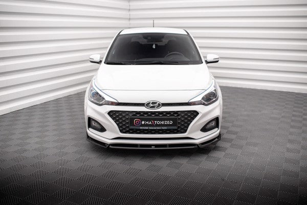 Maxton Front Splitter V.2 Hyundai I20 Mk2 Facelift - Gloss Black