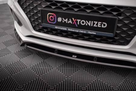 Maxton Front Splitter V.2 Hyundai I20 Mk2 Facelift - Gloss Black
