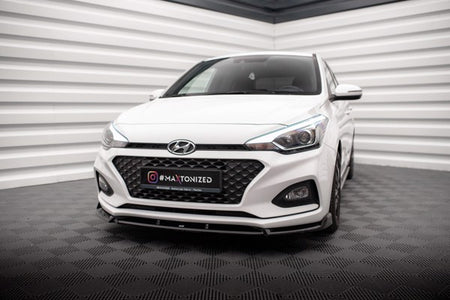 Maxton Front Splitter V.2 Hyundai I20 Mk2 Facelift - Gloss Black