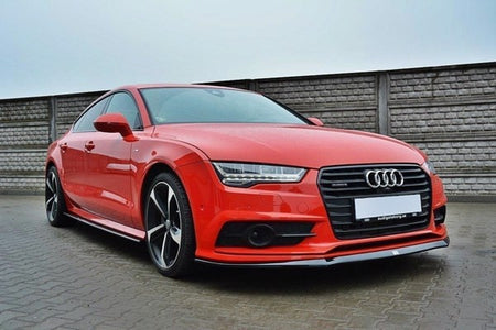 Maxton Front Splitter Audi S7 / A7 S-Line C7 Fl - Gloss Black