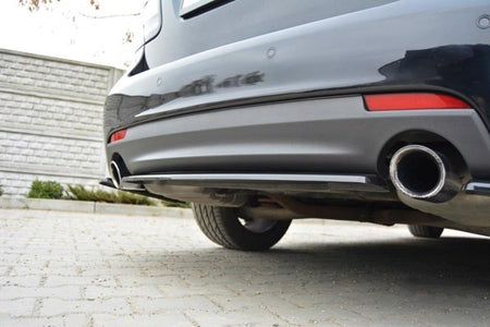 Maxton Rear Center Splitter Saab 9-3 Aero Mk2 Facelift - Gloss Black