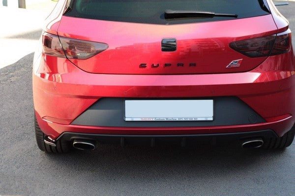 Maxton Rear Side Splitters V.2 Seat Leon Cupra Mk3 Fl Hatchback - Gloss Black