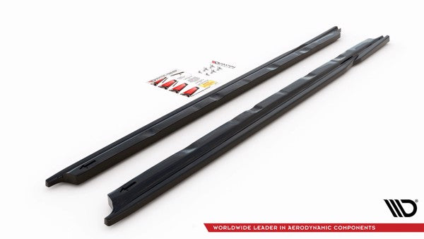 Maxton Side Skirts Diffusers Audi A3 Sportback 8V - Gloss Black
