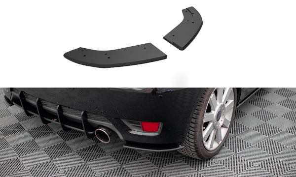Maxton Street Pro Rear Side Splitters Ford Fiesta St Mk6 - Black