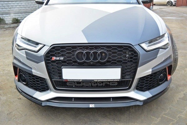 Maxton Front Splitter V.2 Audi RS6 C7 / C7 Fl - Gloss Black