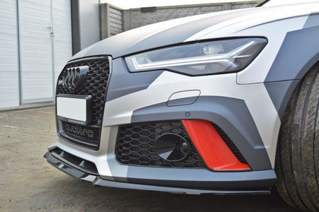 Maxton Front Splitter V.2 Audi RS6 C7 / C7 Fl - Gloss Black