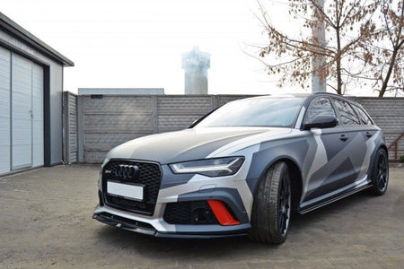 Maxton Front Splitter V.2 Audi RS6 C7 / C7 Fl - Gloss Black