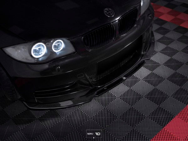 Maxton Front Splitter V.1 For BMW 1 E82 Facelift M-Pack - Gloss Black