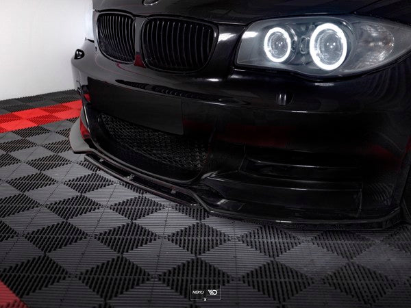 Maxton Front Splitter V.1 For BMW 1 E82 Facelift M-Pack - Gloss Black