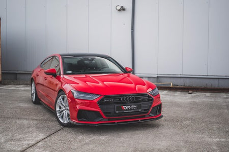 Maxton Front Splitter V.2 Audi A7 C8 S-Line / S7 C8 - Gloss Black