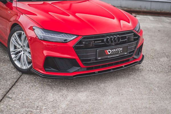 Maxton Front Splitter V.2 Audi A7 C8 S-Line / S7 C8 - Gloss Black