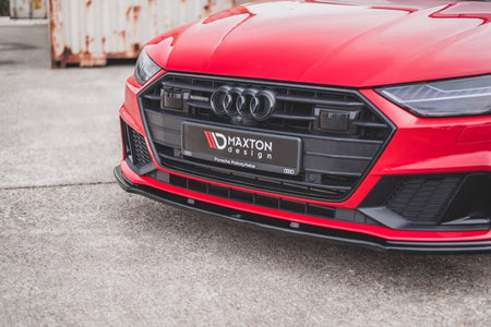 Maxton Front Splitter V.2 Audi A7 C8 S-Line / S7 C8 - Gloss Black