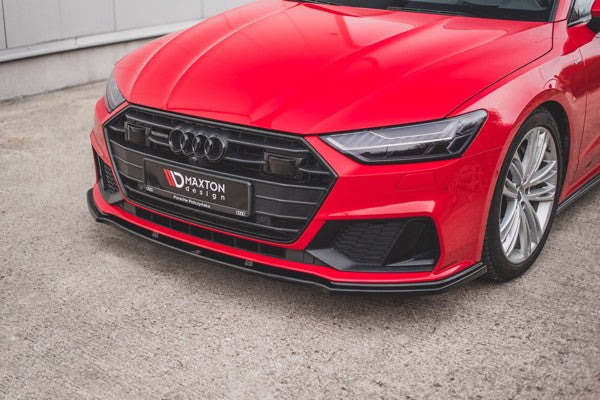 Maxton Front Splitter V.2 Audi A7 C8 S-Line / S7 C8 - Gloss Black