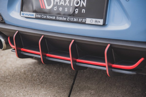 Maxton Racing Durability Rear Diffuser V.1 Hyundai I30 N Mk3 Hatchback - Black