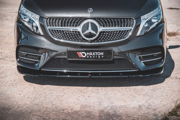 Maxton Front Splitter V.2 Mercedes-Benz V-Class Amg-Line W447 Facelift - Gloss Black