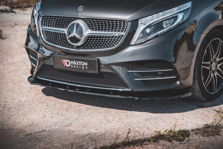 Maxton Front Splitter V.2 Mercedes-Benz V-Class Amg-Line W447 Facelift - Gloss Black