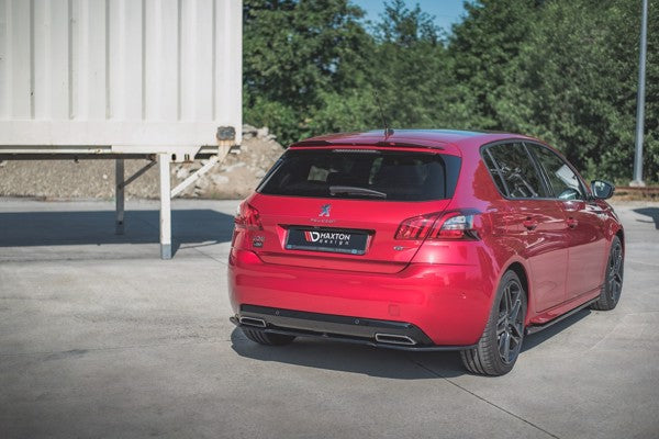 Maxton Central Rear Splitter Peugeot 308 Gt Mk2 Facelift - Gloss Black