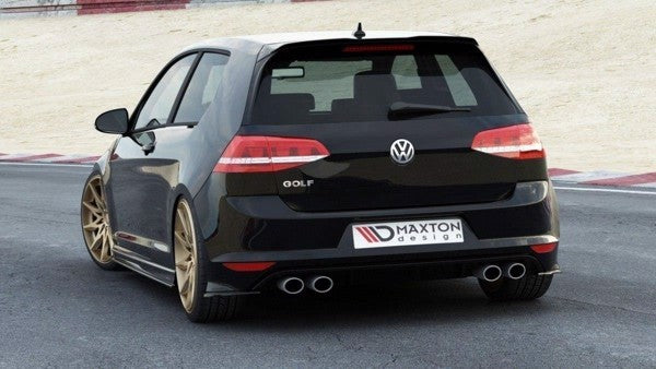 Maxton Rear Side Splitters V.1 VW Golf 7 R / R-Line  - Gloss Black