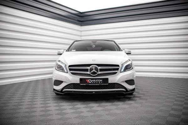 Maxton Front Splitter V.2 Mercedes-Benz A W176 - Gloss Black