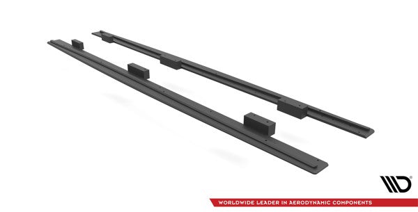 Maxton Street Pro Side Skirts Diffusers Audi S3 / A3 S-Line Sportback 8V Facelift - Black