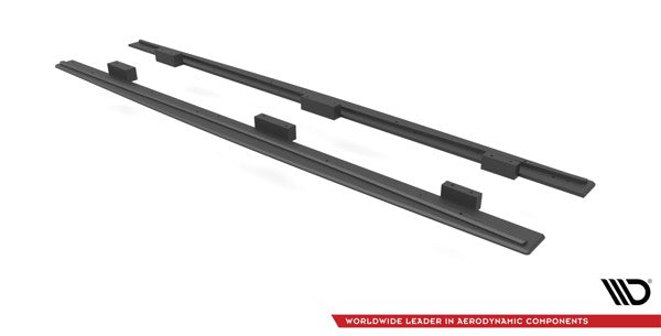 Maxton Street Pro Side Skirts Diffusers Audi S3 / A3 S-Line Sportback 8V Facelift - Black