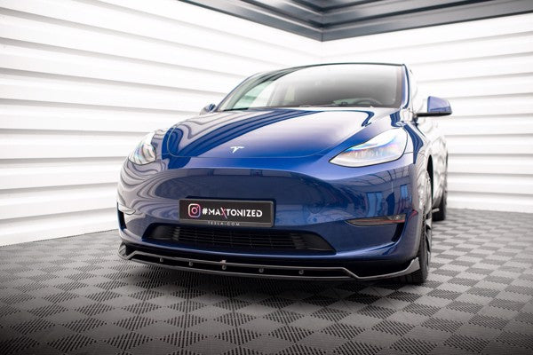 Maxton Front Splitter V.2 Tesla Model Y - Gloss Black