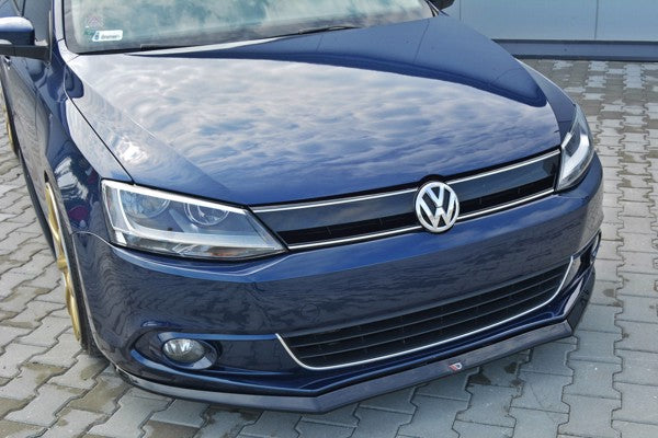 Maxton Front Splitter V.2 Volkswagen Jetta Mk6 Sedan Preface - Gloss Black