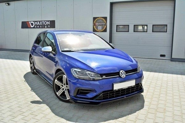 Maxton Front Splitter V.2 VW Golf 7 R / R-Line Facelift - Gloss Black