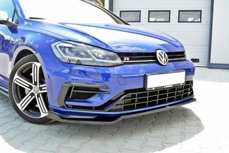 Maxton Front Splitter V.2 VW Golf 7 R / R-Line Facelift - Gloss Black