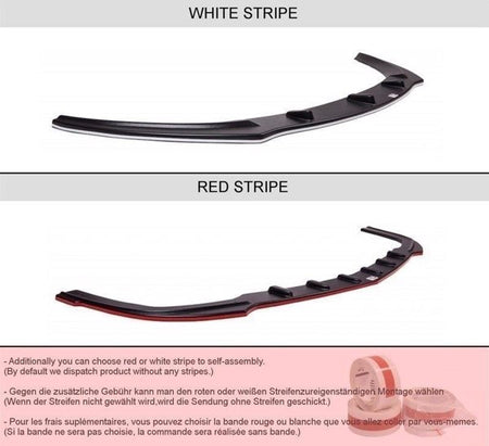 Maxton Front Splitter V.2 VW Golf 7 R / R-Line Facelift - Gloss Black