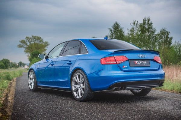 Maxton Central Rear Splitter Audi S4 / A4 S-Line B8 Sedan - Gloss Black