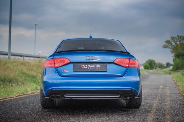 Maxton Central Rear Splitter Audi S4 / A4 S-Line B8 Sedan - Gloss Black