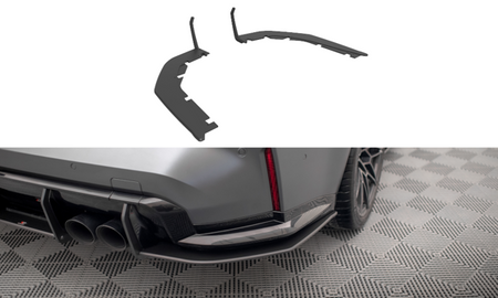 Maxton Street Pro Rear Side Splitters BMW M3 G80 - Black