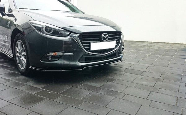 Maxton Front Splitter V.1 Mazda 3 Bn (Mk3) Facelift - Gloss Black