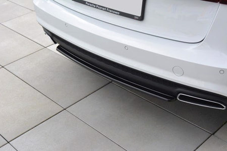 Maxton Central Rear Splitter Audi A6 C7 Avant S-Line Facelift - Gloss Black