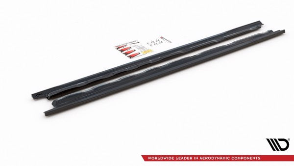 Maxton Side Skirts Diffusers V.1 VW Golf 8 - Gloss Black
