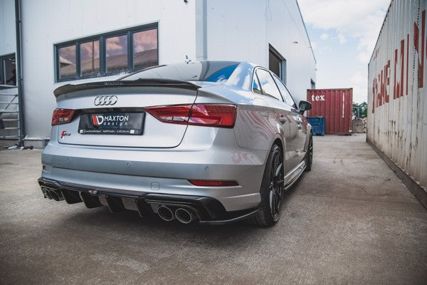 Maxton Rear Valance Audi S3 Sedan 8V Facelift - Gloss Black