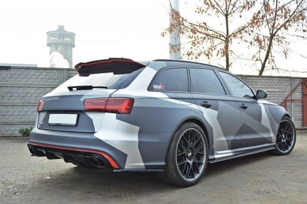 Maxton Rear Side Splitters Audi RS6 C7 / C7 Fl - Gloss Black
